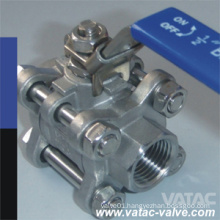 2/3 Pieces 1000wog Threaded/NPT/Screwed Cast Steel Ball Valve